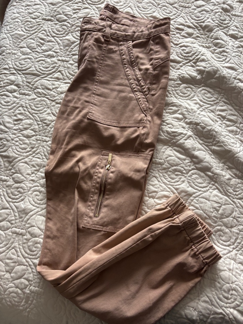 Utility Cargo Joggers in Dusty Rose